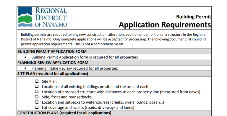 Permit Support Building Permit Services for Vancouver Island, BC